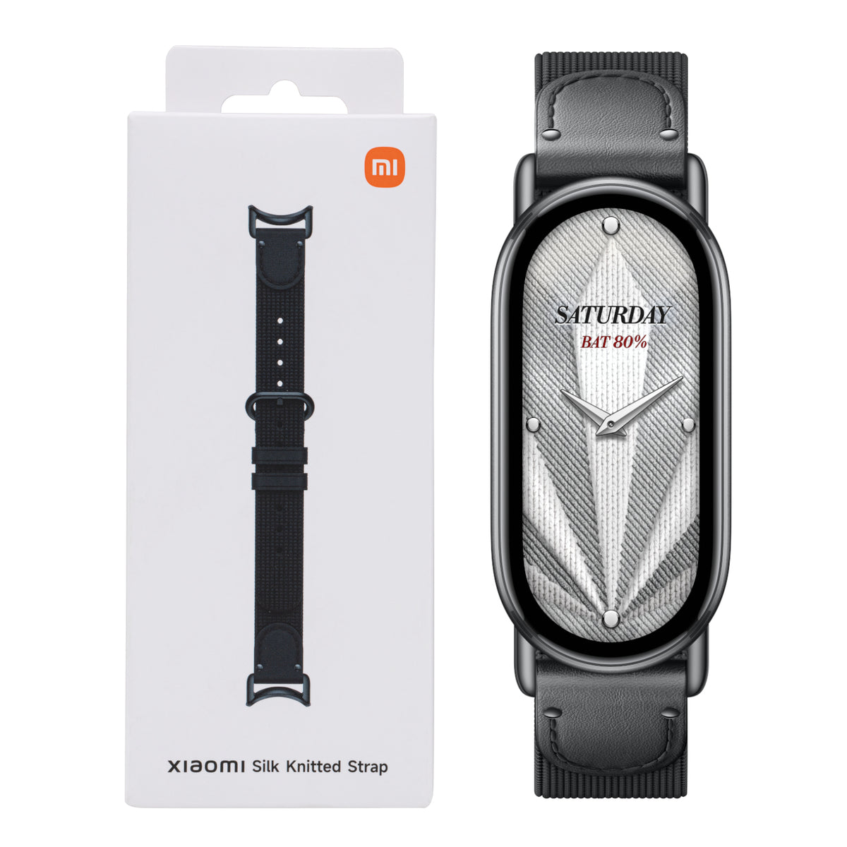 Image 1 for Xiaomi Smart Band 10 Knitted Silk Strap - Ebony Black
