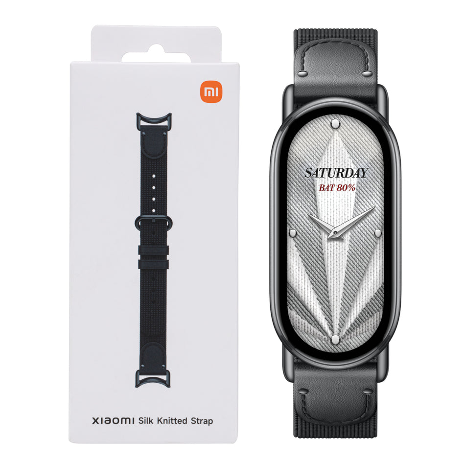 Image 1 for Xiaomi Smart Band 10 Knitted Silk Strap - Ebony Black
