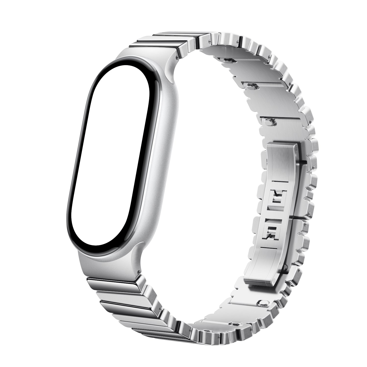 Image 2 for Xiaomi Smart Band 10 Asymmetrical Metal Strap – Silver