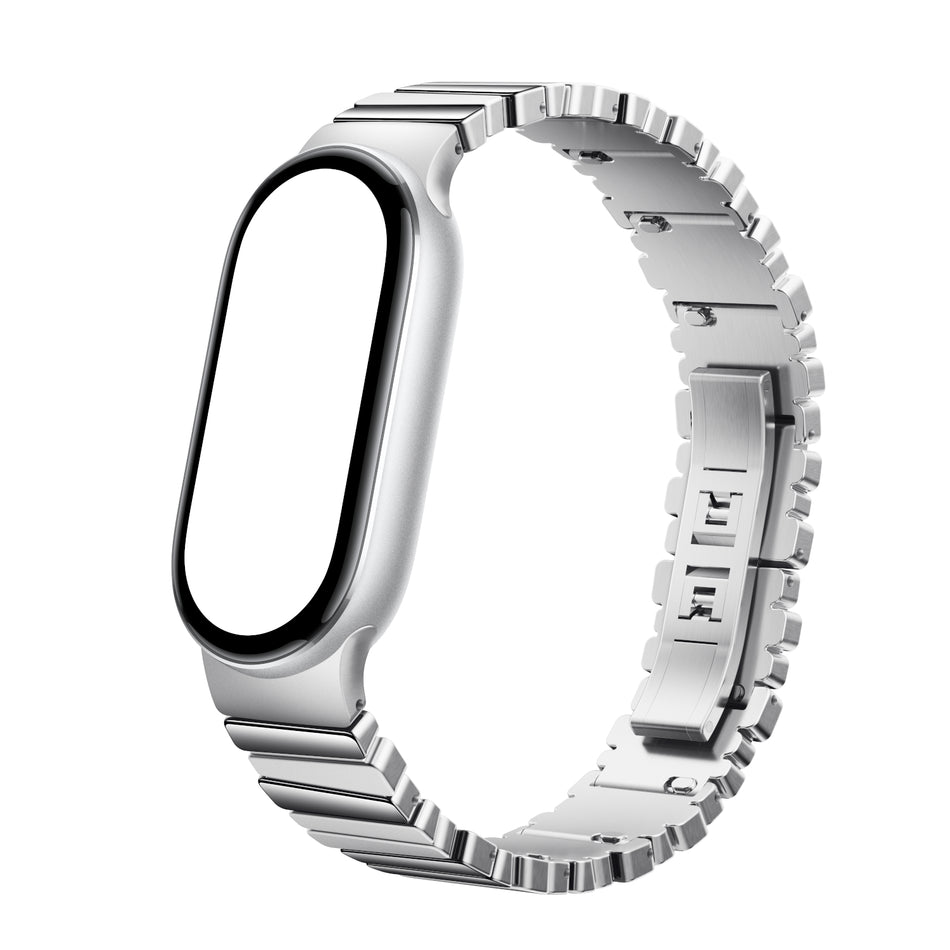 Image 2 for Xiaomi Smart Band 10 Asymmetrical Metal Strap – Silver
