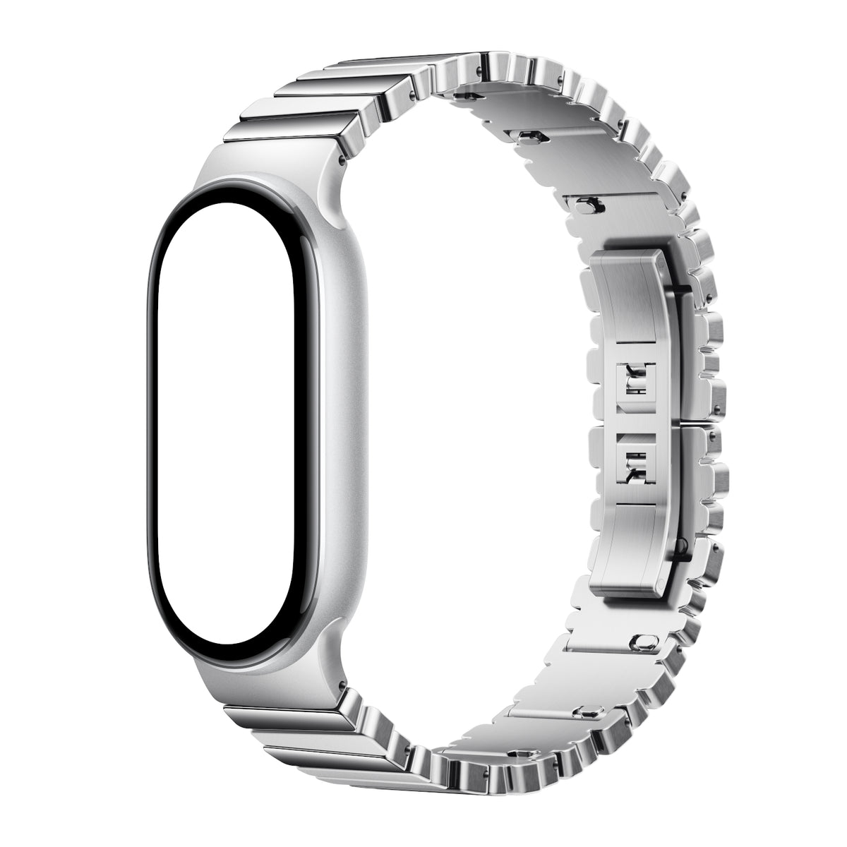 Image 3 for Xiaomi Smart Band 10 Asymmetrical Metal Strap – Silver