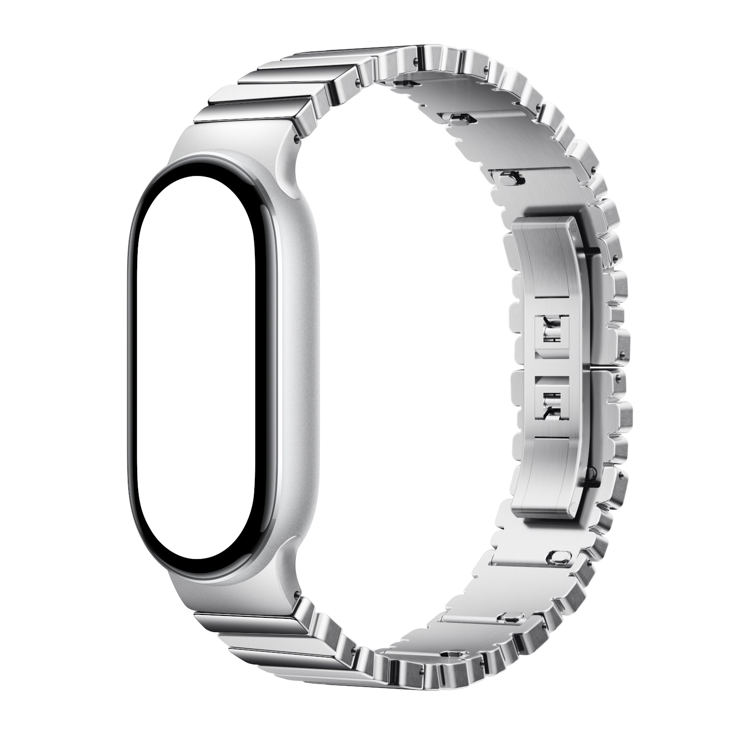 Image 3 for Xiaomi Smart Band 10 Asymmetrical Metal Strap – Silver