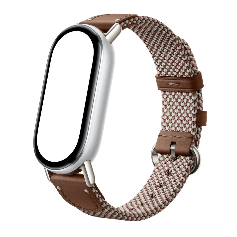 Image 2 for Xiaomi Smart Band 10 Knitted Silk Strap - Feather Brown