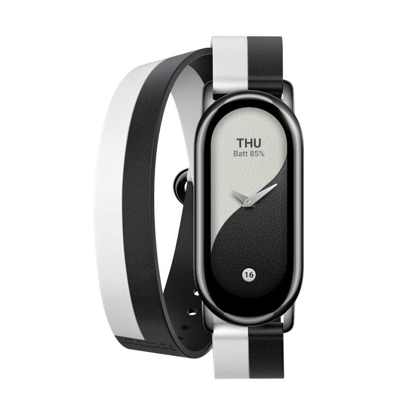 Image 1 for Xiaomi Smart Band 8 Double Wrap Strap - Black and white