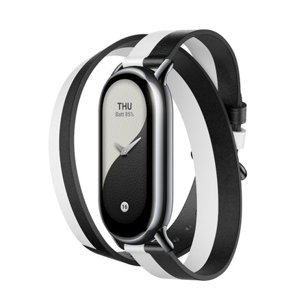 Image 2 for Xiaomi Smart Band 8 Double Wrap Strap - Black and white