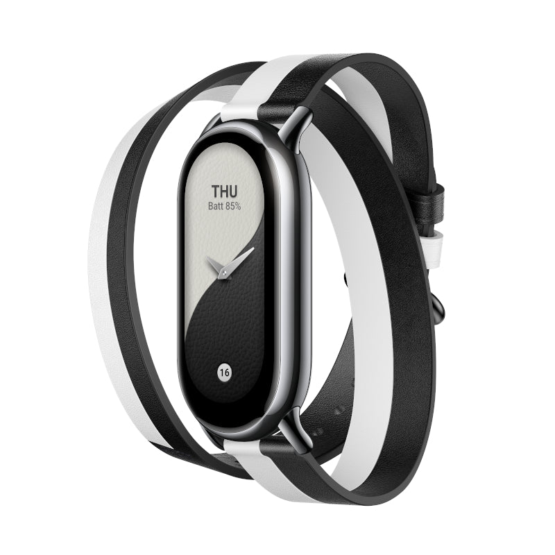 Image 2 for Xiaomi Smart Band 8 Double Wrap Strap - Black and white