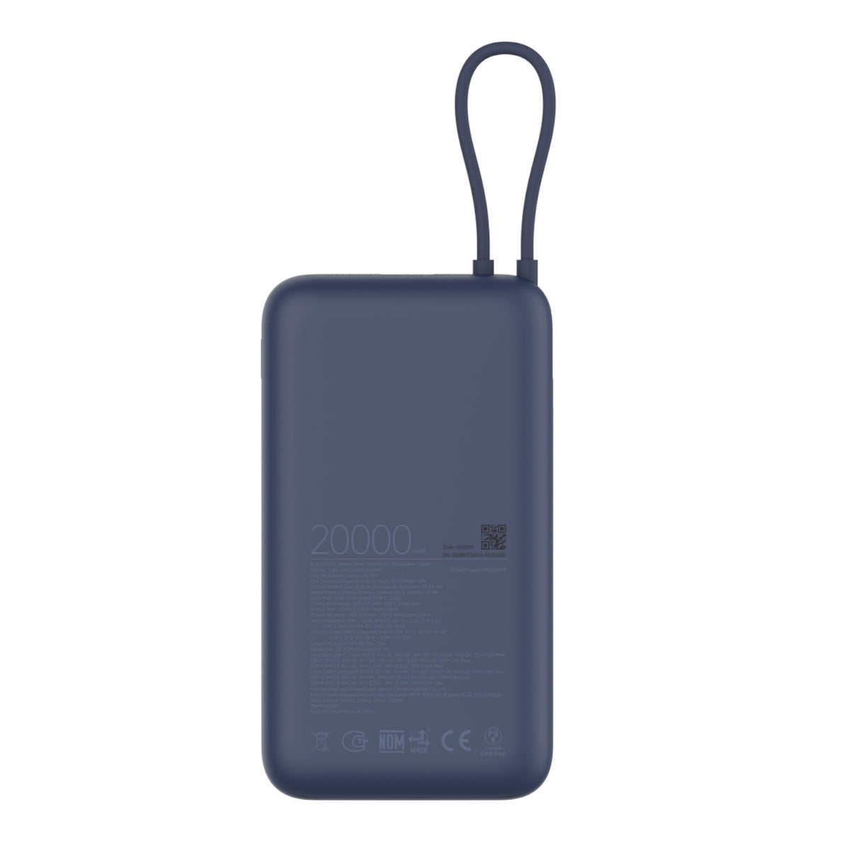 Image 3 for Xiaomi 33W Power Bank 20000mAh (Integrated Cable) – Blue