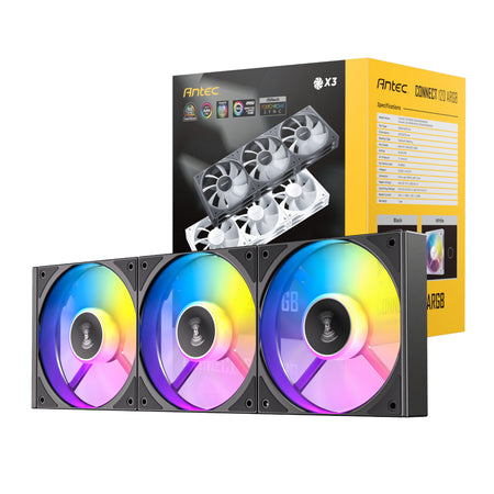 Image 1 for Antec Connect 120 ARGB PWM Fan 3 Pack - Black
