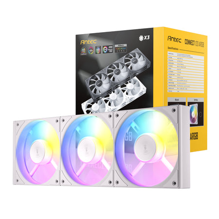 Image 1 for Antec Connect 120 ARGB PWM Fan 3 Pack - White