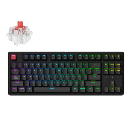 Image 1 for Keychron C3 Pro 8K QMK RGB Wired Mechanical Keyboard (80% Layout, Red Super Switch Hot-Swappable)