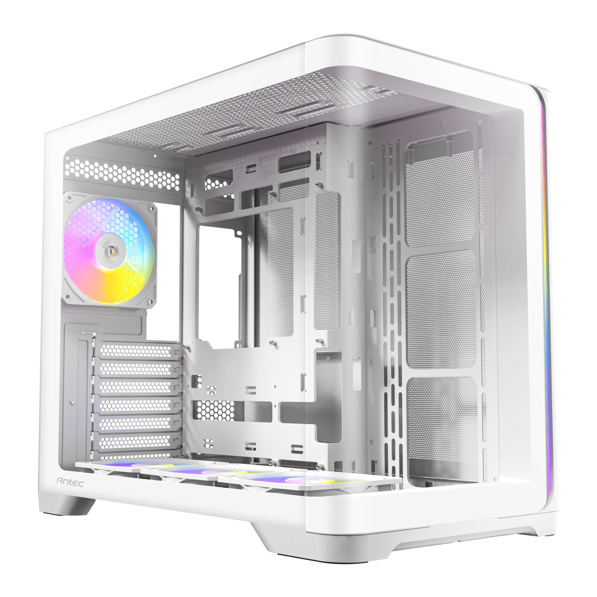 Image 1 for Antec C5 CURVED ARGB ATX | Micro-ATX | ITX ARGB Dual Chamber Mid-Tower Gaming Chassis - White