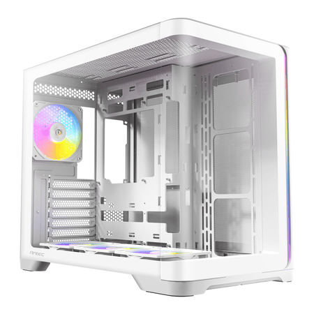Image 1 for Antec C5 CURVED ARGB ATX | Micro-ATX | ITX ARGB Dual Chamber Mid-Tower Gaming Chassis - White