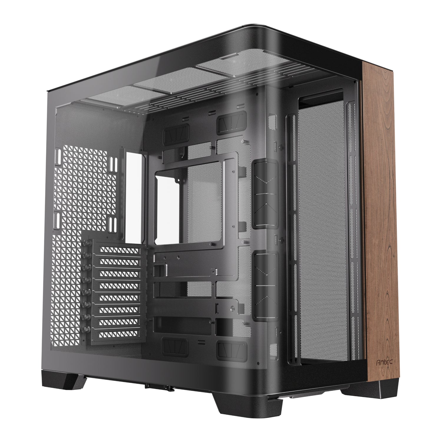 Image 1 for Antec C8 Curved Wood E-ATX | ATX | Micro-ATX | ITX Dual Chamber Gaming Chassis - Black