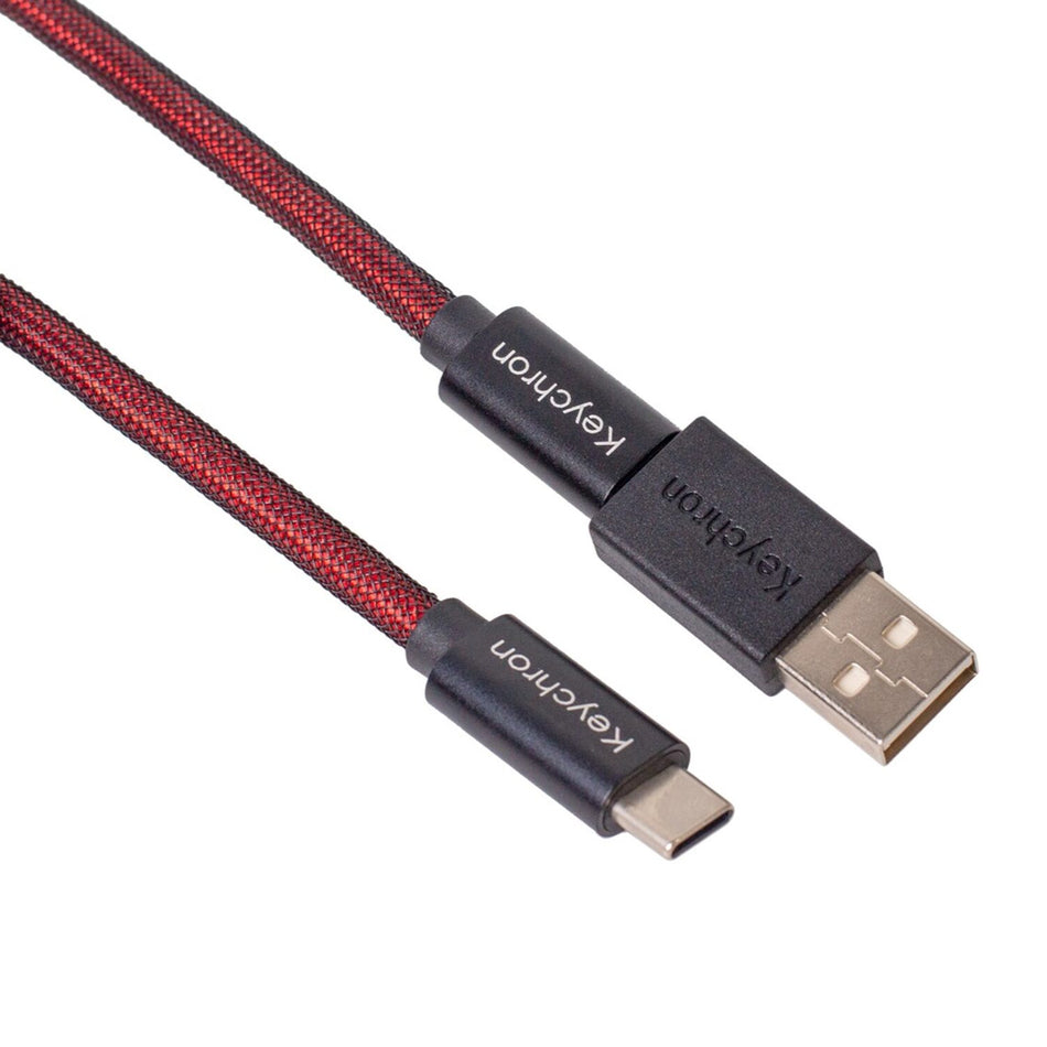 Image 2 for Keychron Coiled Aviator Cable - Red