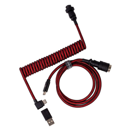 Image 3 for Keychron Coiled Aviator Cable - Red