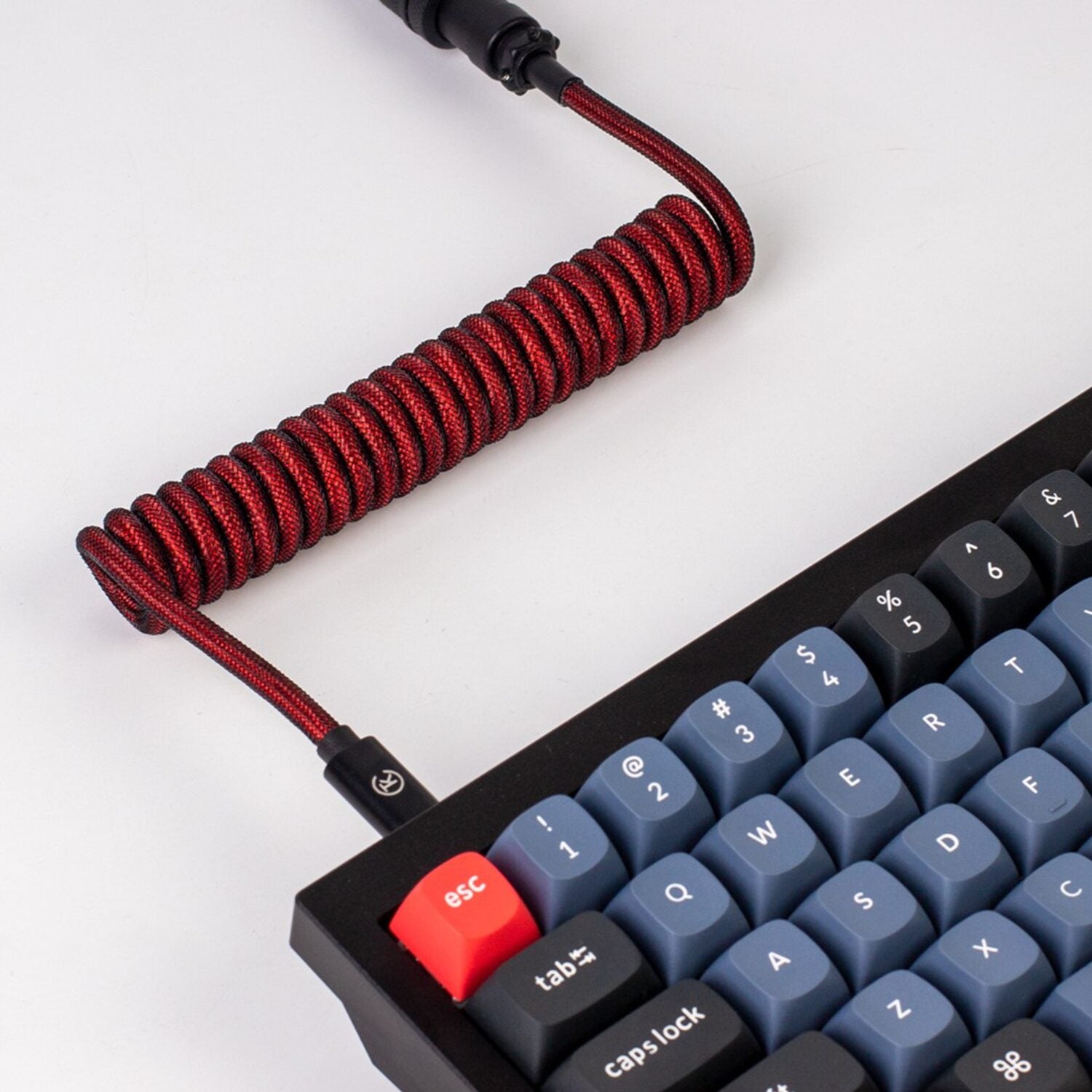 Image 4 for Keychron Coiled Aviator Cable - Red