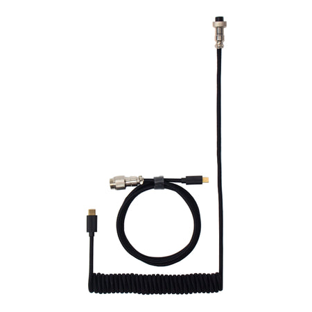 Image 2 for Keychron Coiled Aviator Cable - Black/Straight