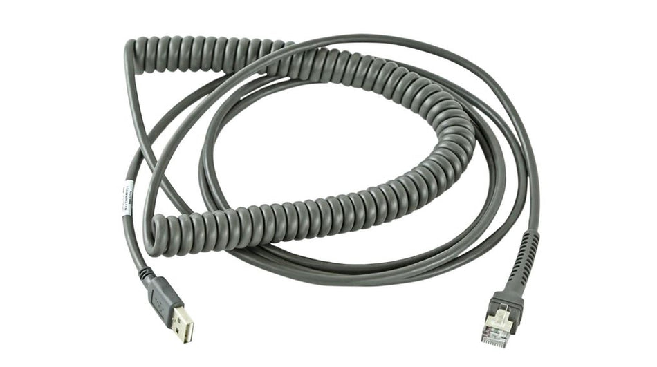 Zebra USB Series A Coiled Cable