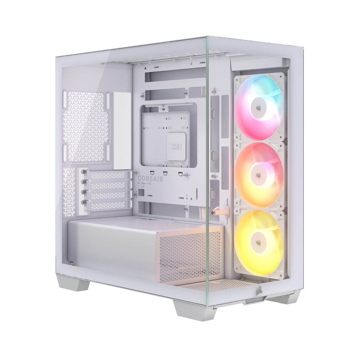 Image 1 for Corsair 2800X RS-R ARGB Micro-ATX PC Case – White