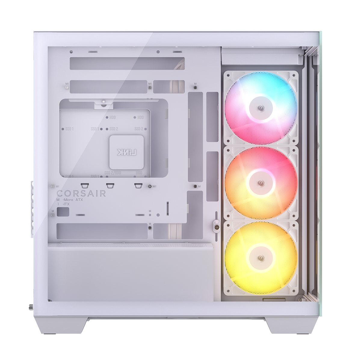 Image 3 for Corsair 2800X RS-R ARGB Micro-ATX PC Case – White