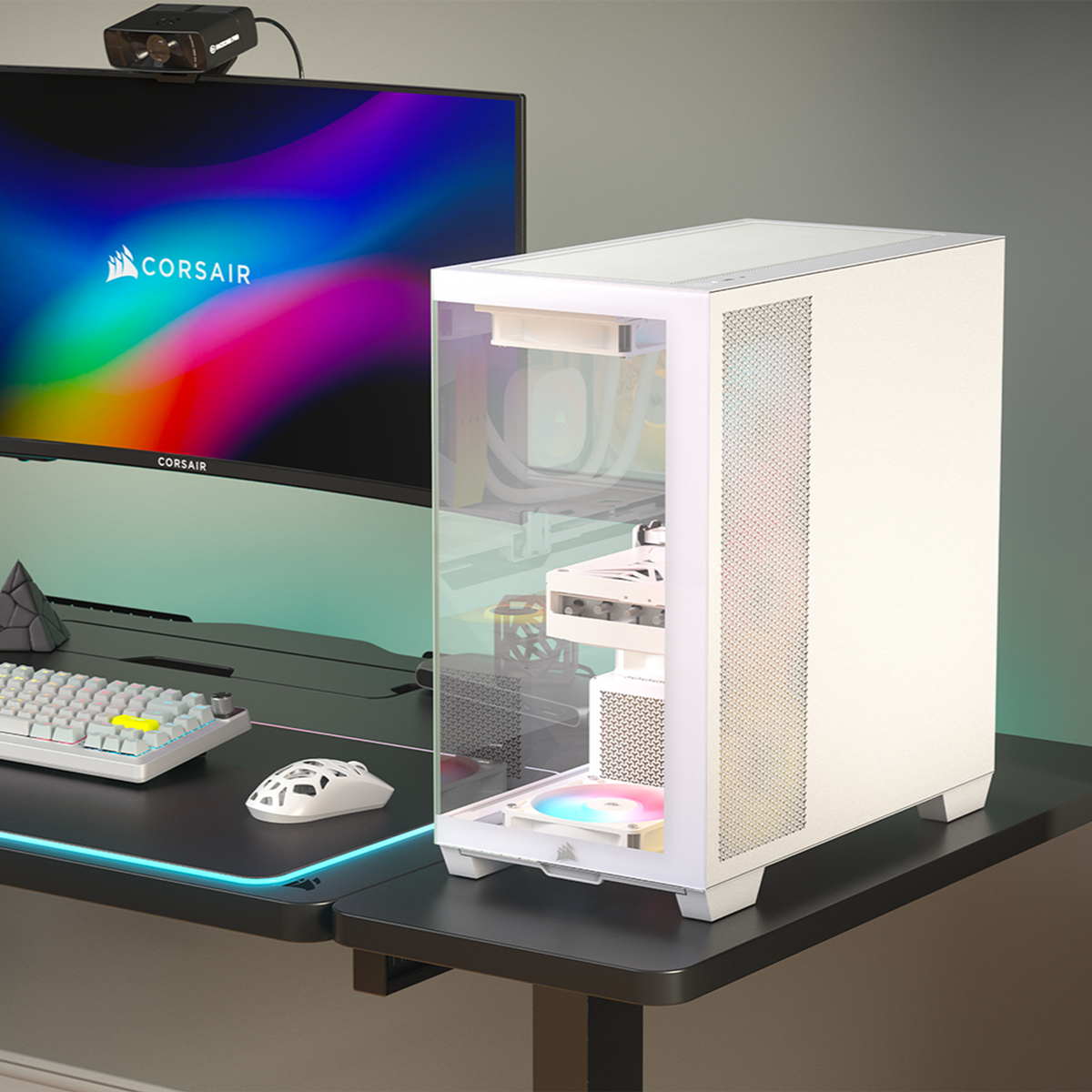 Image 5 for Corsair 2800X RS-R ARGB Micro-ATX PC Case – White