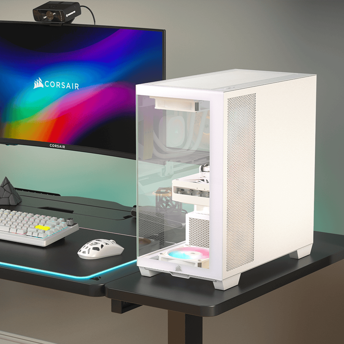 Image 5 for Corsair 2800X RS-R ARGB Micro-ATX PC Case – White