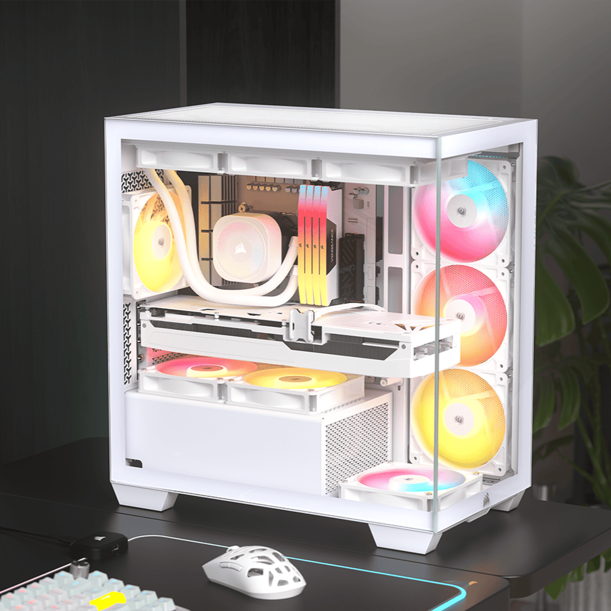 Image 6 for Corsair 2800X RS-R ARGB Micro-ATX PC Case – White