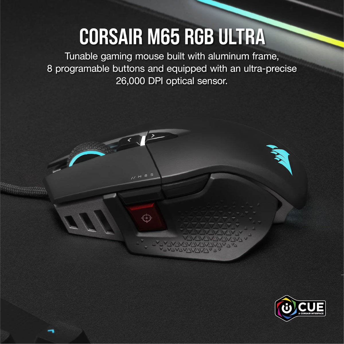 Image 5 for Corsair M65 RGB ULTRA Tunable FPS 26000 DPI Gaming Mouse - Black