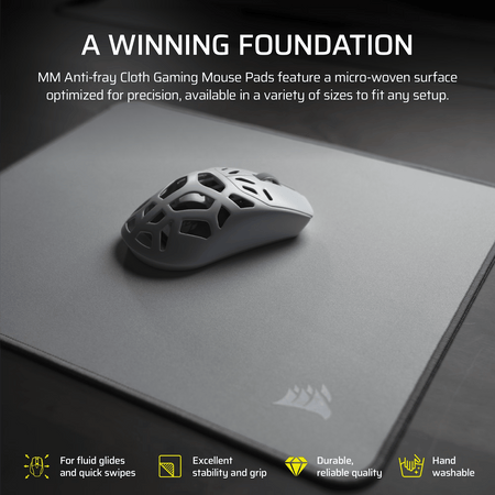 Image 6 for Corsair MM Anti-fray Cloth Medium Gaming Mouse Pad – Gray