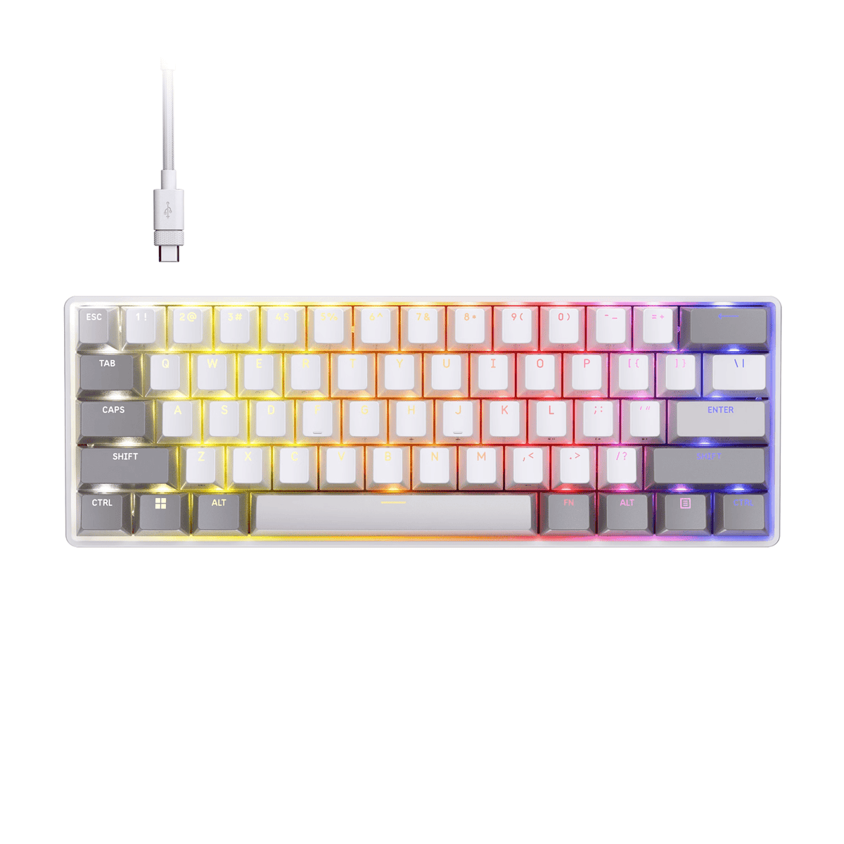 Image 1 for Corsair CLIPPER PRO MINI 60 Hall Effect Gaming Keyboard – White