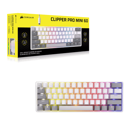 Image 7 for Corsair CLIPPER PRO MINI 60 Hall Effect Gaming Keyboard – White