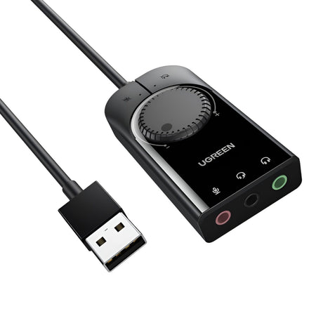 Image 1 for UGREEN CM129-40964 USB-A to 3.5mm External Stereo Sound Adapter - Black