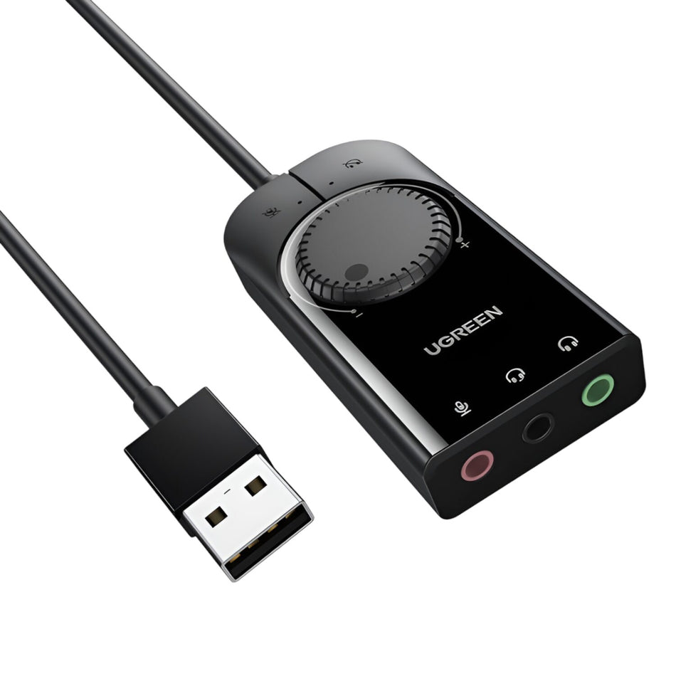 Image 1 for UGREEN CM129-40964 USB-A to 3.5mm External Stereo Sound Adapter - Black