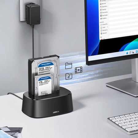 Image 3 for UGREEN CM198 3.5/2.5 inch SATA HDD/SDD USB3.0 Docking Station