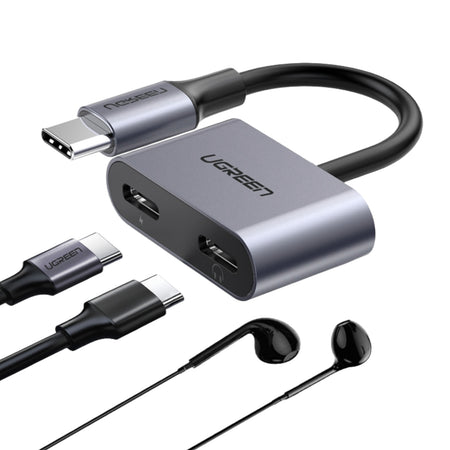 Image 2 for UGREEN USB Type-C Dual Audio and Charging Adapter (15W PD, 2-in-1 Splitter)