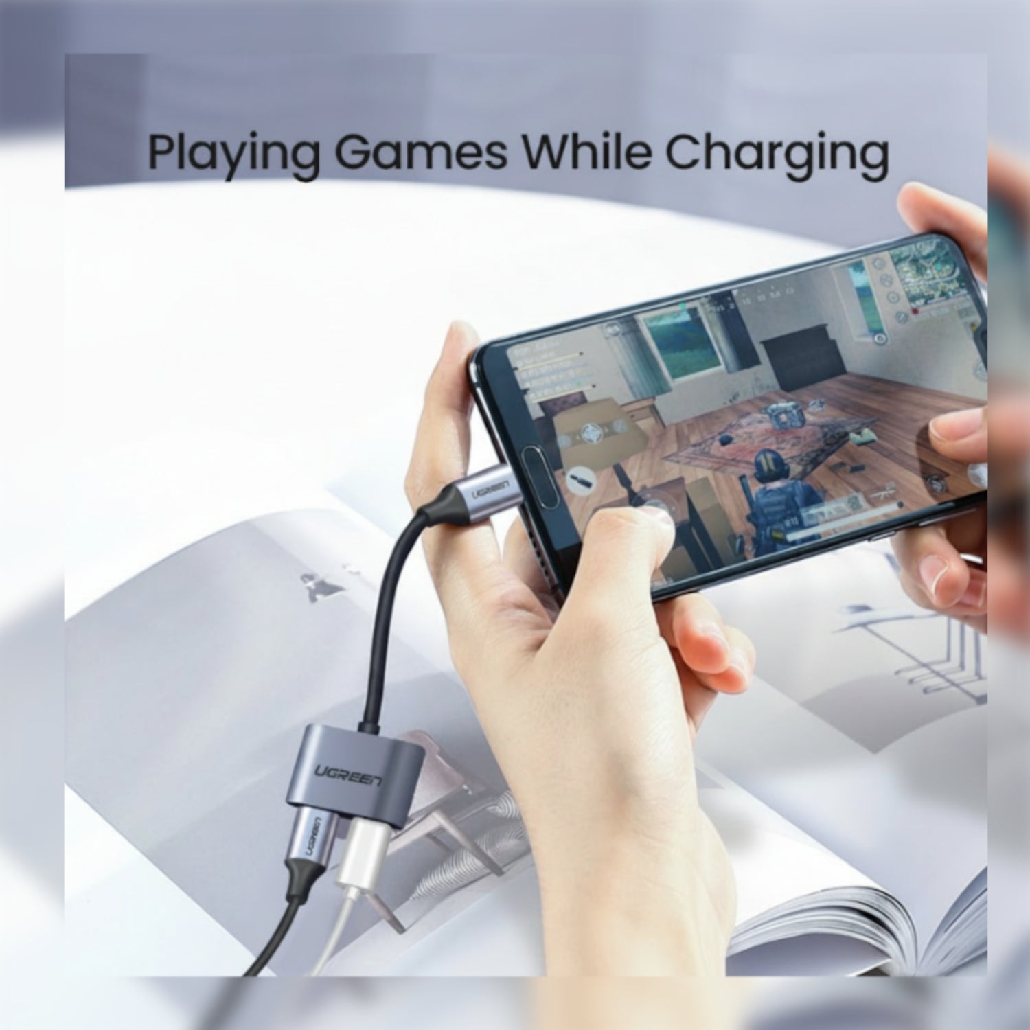 Image 4 for UGREEN USB Type-C Dual Audio and Charging Adapter (15W PD, 2-in-1 Splitter)
