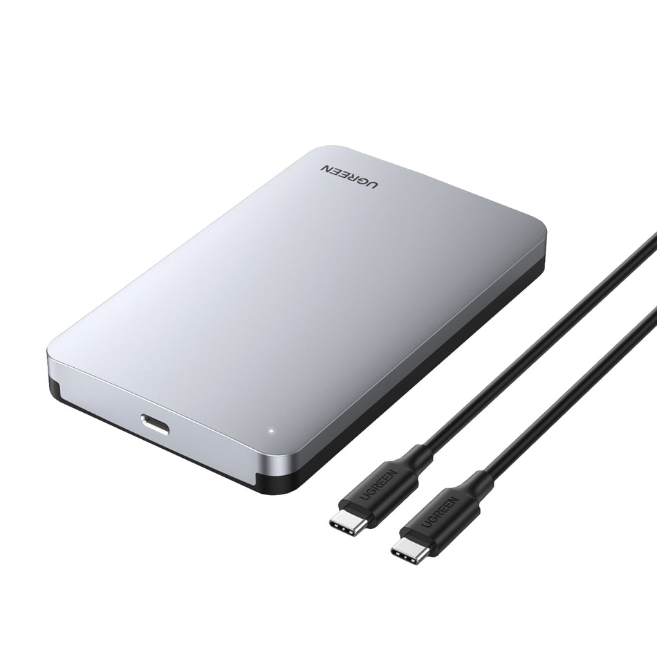 Image 1 for UGREEN CM300 2.5 inch USB Type-C Hard Drive Enclosure - Silver