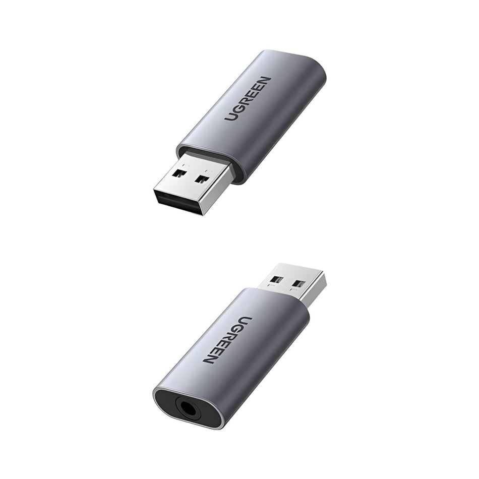 Image 2 for UGREEN CM383-80864 USB-A to 3.5mm Audio Jack External Sound Adapter - Silver