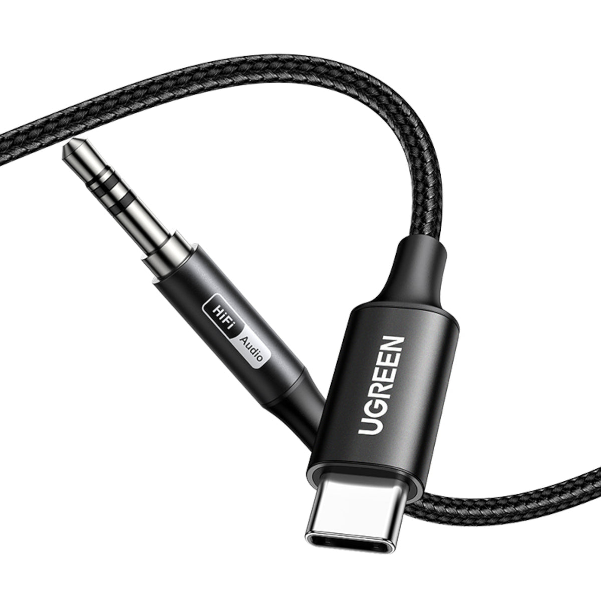 Image 2 for UGREEN USB Type-C to 3.5mm AUX Audio Cable 1M - Black