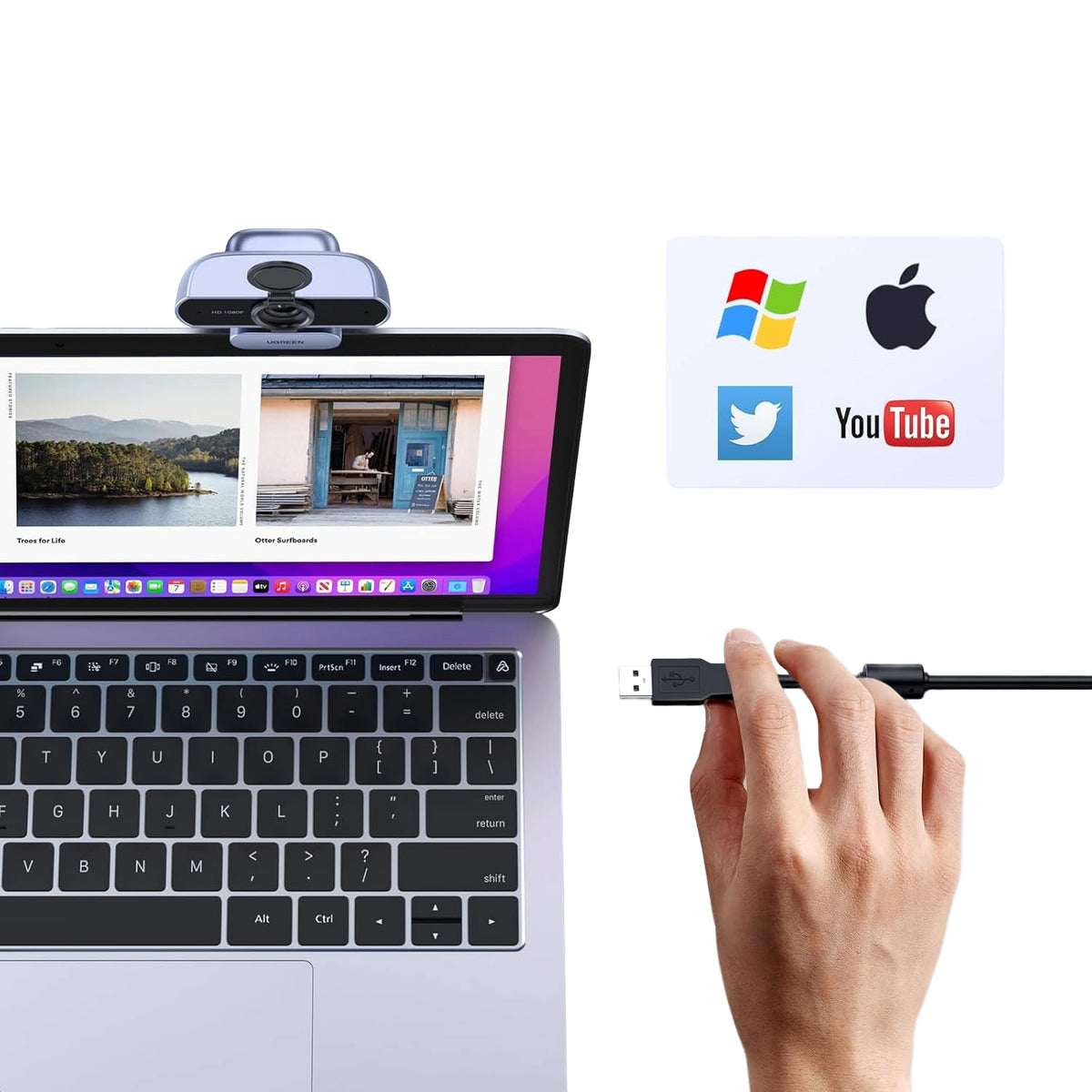 Image 4 for UGREEN USB 1080P Webcam 30fps