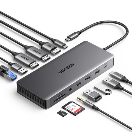 Image 3 for UGREEN CM681 Revodok Pro 13-in-1 USB Type-C HDMI and DisplayPort Docking Station