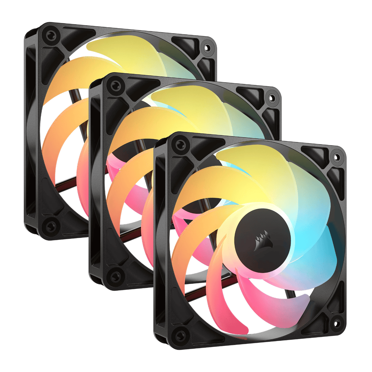 Image 1 for Corsair RS120-R ARGB 120mm PWM Reverse Fans Triple Pack - Black