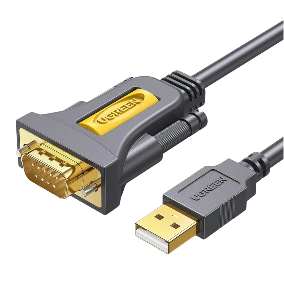Image 1 for UGREEN USB 2.0 to RS-232 Serial Adapter Cable (USB-A Male to DB9 Male)-Black