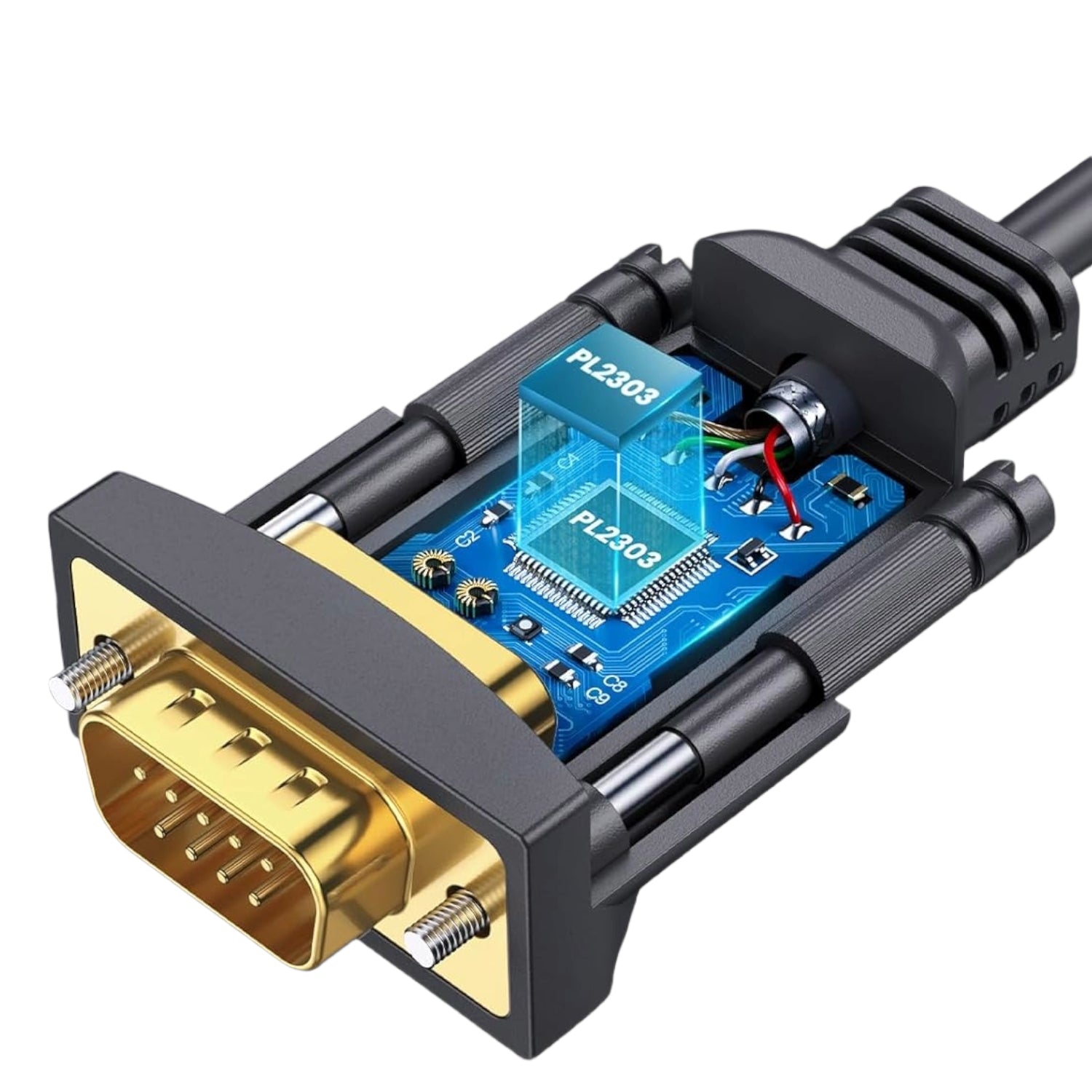 Image 4 for UGREEN USB 2.0 to RS-232 Serial Adapter Cable (USB-A Male to DB9 Male)-Black