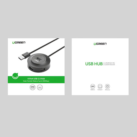 Image 5 for UGREEN 4-IN 1 USB 2.0 Hub (20777) - Black