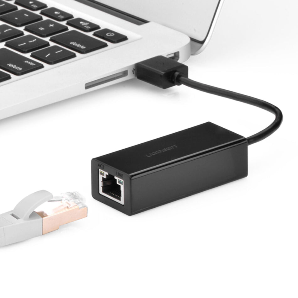 Image 2 for UGREEN CR110 Ethernet Adapter | USB 2.0 to RJ45 - Black