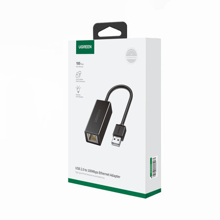 Image 4 for UGREEN CR110 Ethernet Adapter | USB 2.0 to RJ45 - Black
