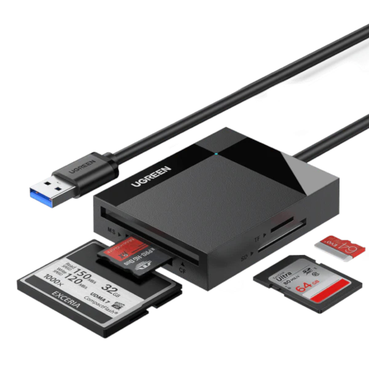 Image 2 for UGREEN 4-in-1 USB 3.0 Card Reader