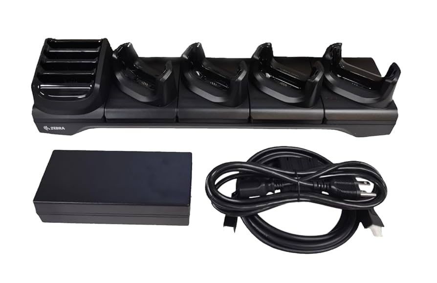 Zebra CRD-TC51-5SC4B-01 5-Slot Charge-Only Cradle with 4-Slot Spare Battery Charger for TC51/TC56