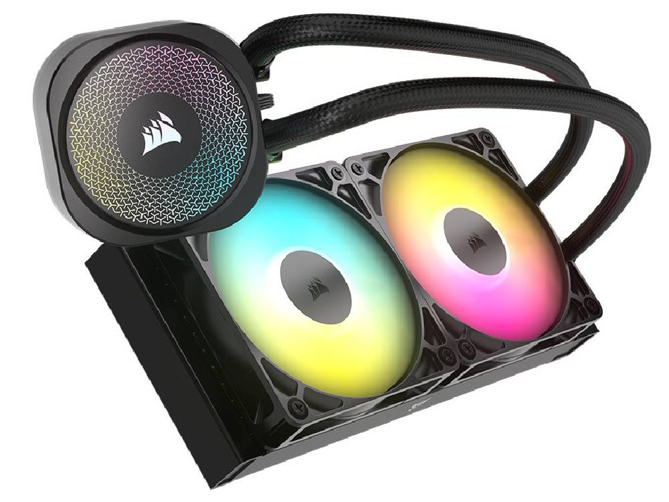 CORSAIR NAUTILUS 240 RS LCD Liquid CPU Cooler - 2.1" IPS LCD Screen, RS120 Fans, 240mm Radiator, Intel LGA 1851/1700 & AMD AM5/AM4 Compatible